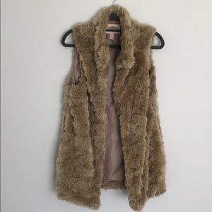 Cozy, longline faux fur vest